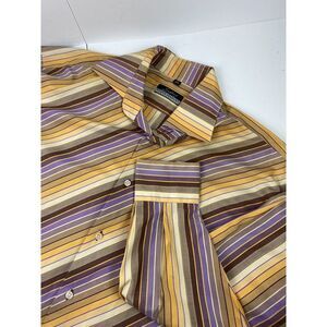 Steve Harvey Men's 3XL‎ XXXL Color Striped Button Front Long Sleeve Dress Shirt